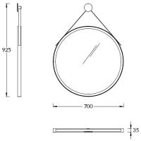 Товар: Зеркало Kerama Marazzi Cono 70 CO.mi.P.70\BLK с подсветкой Черное матовое с бесконтактным выключателем арт-CO.mi.P.70\BLK - фото 4 Зеркало Kerama Marazzi Cono 70 CO.mi.P.70\BLK с подсветкой Черное матовое с бесконтактным выключателем арт-CO.mi.P.70\BLK — фото 4, Зеркала в ванную комнату