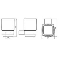 Стакан для зубных щеток Emco Loft Нержавеющая сталь арт-0520 016 00 — фото 2, Стаканы для зубных щеток