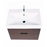 Тумба под раковину Creto Malibu 60 подвесная Chocolate арт-7-1077C — фото 2, Тумбы под раковину