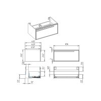 Тумба под раковину La Fenice Elba 100 подвесная Белая матовая арт-FNC-01-ELB-B-100 — фото 12, Тумбы под раковину