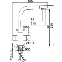 Смеситель для кухни Frap H52 Белый арт-F4352-8 — фото 9, Смесители для кухни