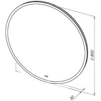 Зеркало Aquanet Арт 80 с подсветкой с сенсорным выключателем и диммером арт-336636 — фото 11, Зеркала в ванную комнату