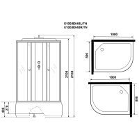 Душевая кабина Niagara Eco 100x80 R без гидромассажа арт-E100/80/40R/TN — фото 14, Душевые кабины
