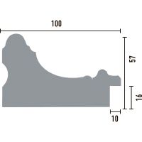 Товар: Багет Decomaster 2900x100x57 мм арт-400-954 - фото 2 Багет Decomaster 2900x100x57 мм арт-400-954 — фото 2, Багеты