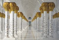 Фреска Ortograf Восток 3496 Фактура бархат FX Флизелин (4*2,7) Белый/Золото, Архитектура арт-3496 (бархат FX) — фото 2, Фрески