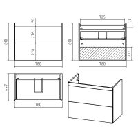 Тумба с раковиной Misty Атлантик 80 подвесная Белая арт-УТ000011692 — фото 6, Тумбы с раковиной