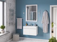 Товар: Тумба с раковиной Brevita Catania 80 подвесная Белая матовая арт-УТ000013760 - фото 8 Тумба с раковиной Brevita Catania 80 подвесная Белая матовая арт-УТ000013760 — фото 8, Тумбы с раковиной