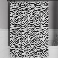 Штора для ванны Iddis Base 180х200 Черно-белая арт-BB03P18i11 — фото 1, Шторы для ванной