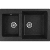 Кухонная мойка Domaci Бьелла DMC-76K арт-GWS-76K-308 черная — фото 1, Кухонные мойки
