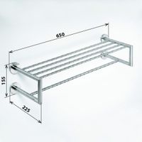 Полка для полотенец Bemeta Neo stainless Хром арт-104205105 — фото 2, Полки для полотенец