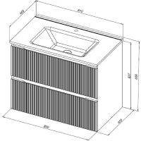 Тумба под раковину Aquanet Джейн 80 подвесная Маренго арт-335429 — фото 12, Тумбы под раковину