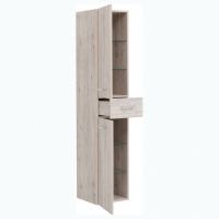 Шкаф пенал Dreja 35 подвесной Дуб кантри арт-77.0304D — фото 2, Пеналы для ванной комнаты