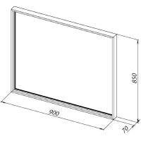 Зеркало Allen Brau Liberty 90 с подсветкой Черный браш с сенсорным выключателем арт-1.330015.BB — фото 8, Зеркала в ванную комнату