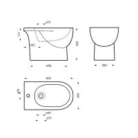Биде Sanita Luxe Art Белое арт-BD.FS/Art/C/WHT.G/S1 — фото 6, Биде напольные