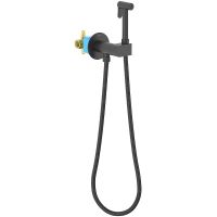 Гигиенический душ со смесителем Aquatek Оберон Черный матовый арт-AQ1024MB — фото 1, Гигиенические души