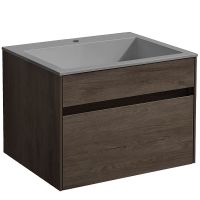 Тумба под раковину Vincea Chiara 60 подвесная R.Oak арт-VMC-2C600RO — фото 1, Тумбы под раковину