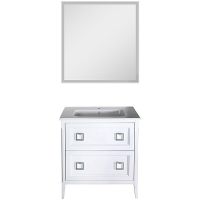 Комплект мебели для ванной ASB-Woodline Рома 80Н Белый арт-10855+27654+12221 — фото 1, Комплекты мебели для ванной