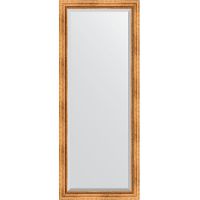 Зеркало Evoform Exclusive Floor 201х81 с фацетом в багетной раме - Римское золото 88 мм арт-BY 6117 — фото 1, Зеркала в ванную комнату