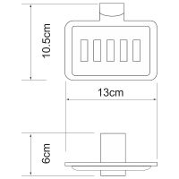 Мыльница WasserKRAFT Leine Хром арт-K-5069W — фото 3, Мыльницы