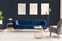 Обои Hygge Nature Флизелин (1*10,05) Синий, Однотонные арт-Hg40 021/1 — фото 2, Обои для стен