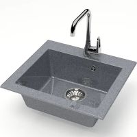 Кухонная мойка Bergg Z35 Темно-серая арт-B035Q008 — фото 2, Кухонные мойки