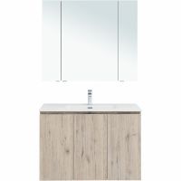 Товар: Комплект мебели для ванной Aquanet Алвита New 100 подвесной Дуб веллингтон белый арт-274533 - фото 2 Комплект мебели для ванной Aquanet Алвита New 100 подвесной Дуб веллингтон белый арт-274533 — фото 2, Комплекты мебели для ванной