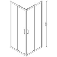 Душевой уголок Vincea Alpha 90x90 профиль Вороненая сталь стекло прозрачное арт-VSS-3AL900CLGM — фото 4, Квадратные душевые уголки