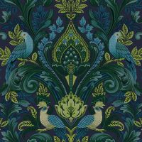 Обои Grandeco Arcadia Винил на флизелине (0,53*10,05) Зеленый/Синий, Дамаск/Птицы арт-A 67802 — фото 1, Обои для стен