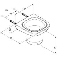 Стакан для зубных щеток Kludi Ambienta Хром Белый арт-5397505 — фото 7, Стаканы для зубных щеток