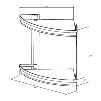 Стеклянная полка AM.PM Sense L угловая Серебристая арт-A7456200 — фото 8, Полки для ванной и душа