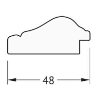Зеркало Evoform Definite 142х52 в багетной раме - Алебастр 48 мм арт-BY 1066 — фото 5, Зеркала в ванную комнату