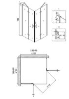 Душевой уголок Niagara Nova 100х100 NG-6614-08 профиль Хром стекло прозрачное арт-66140811 — фото 3, Квадратные душевые уголки