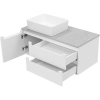 Тумба с раковиной Brevita Cargo 100 подвесная Белая матовая арт-УТ000024162 — фото 4, Тумбы с раковиной