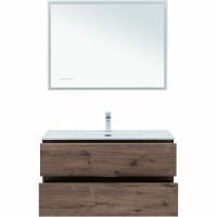 Тумба под раковину Aquanet Алвита New 100 подвесная Дуб веллингтон табак арт-334188 — фото 8, Тумбы под раковину