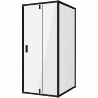 Душевой уголок Niagara Nova 80х100 профиль Черный стекло прозрачное арт-NG-83-8AB-A100B — фото 1, Прямоугольные душевые уголки