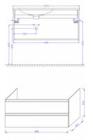 Тумба под раковину Jacob Delafon Madeleine 100 L подвесная Белая глянцевая арт-EB2054-J5 — фото 4, Тумбы под раковину