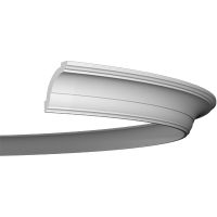 Карниз гибкий Европласт 1.50.101 2000x68x69 мм арт-1.50.101 (гибкий) — фото 1, Карнизы