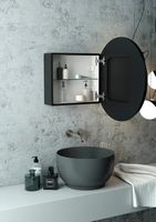 Зеркальный шкаф Континент Torneo Black LED 70 с подсветкой Черный арт-МВК084 — фото 10, Зеркальные шкафы в ванную