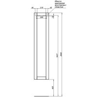 Шкаф пенал Aquanet Терра 35 подвесной Маренго арт-313247 — фото 8, Пеналы для ванной комнаты