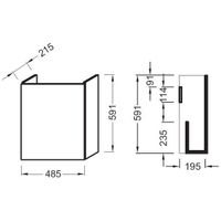 Тумба под раковину Jacob Delafon Odeon Up 50 подвесная Белый лак арт-EB863RU-J5 — фото 3, Тумбы под раковину