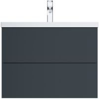 Тумба под раковину AM.PM Gem 75 подвесная Графит матовый арт-M90FHX07522GM — фото 1, Тумбы под раковину