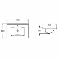 Товар: Раковина Vincea 80 Антрацит матовый арт-VBS-13980MA - фото 2 Раковина Vincea 80 Антрацит матовый арт-VBS-13980MA — фото 2, Раковины встраиваемые сверху