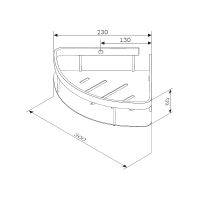 Товар: Полка корзина AM.PM Sense L угловая Хром арт-A7454100 - фото 8 Полка корзина AM.PM Sense L угловая Хром арт-A7454100 — фото 8, Полки для ванной и душа