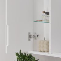 Зеркало со шкафом Volna Lake 80 L с подсветкой Белое арт-zsLAKE80.L-01 — фото 4, Зеркальные шкафы в ванную