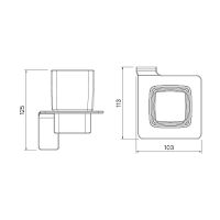 Стакан для зубных щеток Iddis Slide Хром арт-SLISCG1i45 — фото 4, Стаканы для зубных щеток