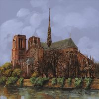 Фреска Ortograf Городской пейзаж живопись 11621 Фактура флок FLK Флизелин (2,7*2,7) Коричневый/Зеленый/Голубой, Архитектура/Пейзаж/Живопись арт-11621 (флок FLK) — фото 2, Фрески