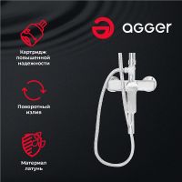 Душевая система Agger Merry Хром арт-A1394400 — фото 4, Душевые стойки