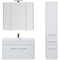 Тумба под раковину Aquanet Августа 100 подвесная Белая арт-210019 — фото 5, Тумбы под раковину