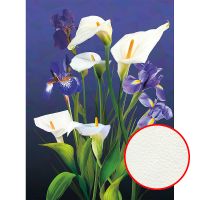 Фреска Ortograf Flower Dreams 31634 Фактура флок FLK Флизелин (2*2,7) Синий/Зеленый/Белый, Цветы арт-31634 (флок FLK) — фото 1, Фрески