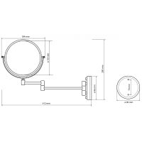 Косметическое зеркало Bemeta Cosmetic mirrors Бронза арт-106101697 — фото 2, Косметические зеркала